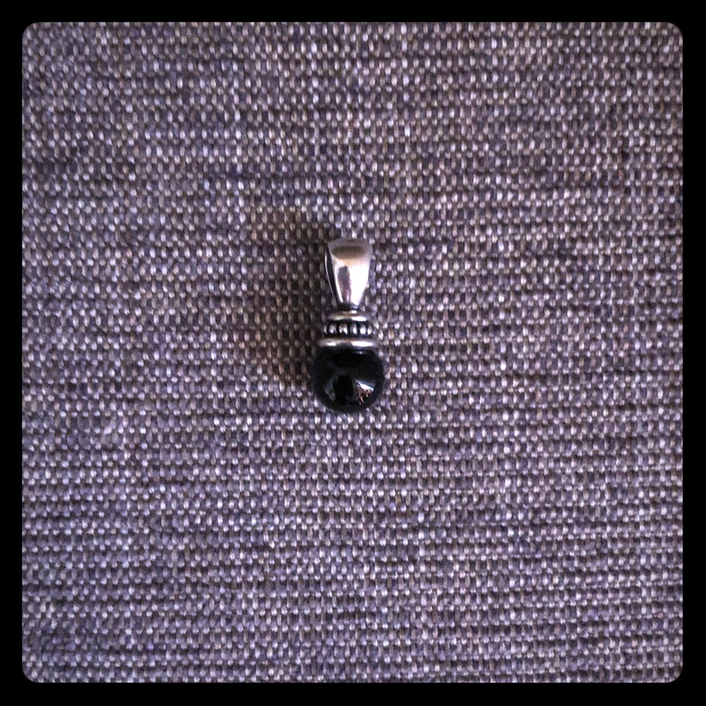 James Avery sterling silver beaded onyx pendant